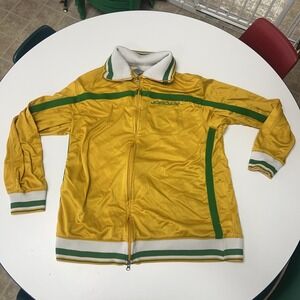 Nike Air Jordan Full Zip Long Sleeve Track Jacket Yellow with Green Men's Sz XXL